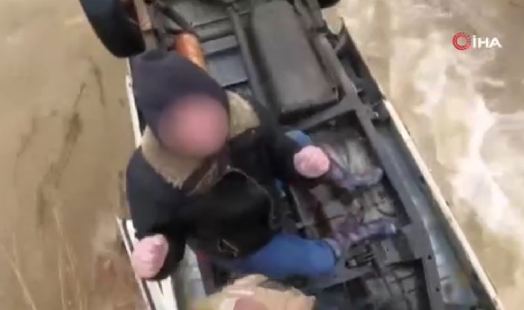 Derede mahsur kaldı: 14 saat sonra kurtarıldı