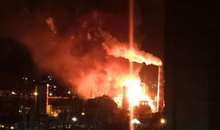 Petrol rafinerisinde yangın: ‘İHA saldırısı’ iddiası