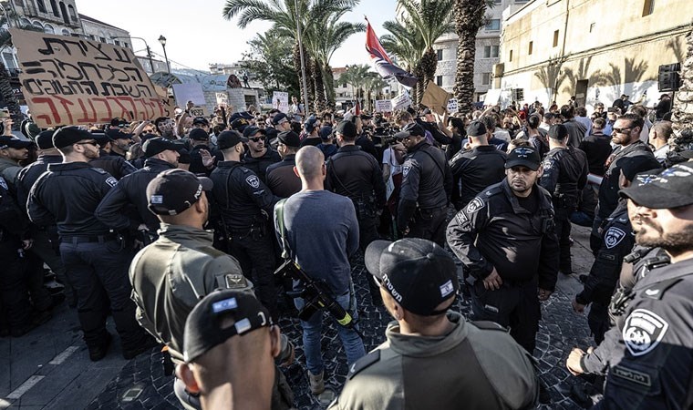 İsrail’de savaş karşıtı gösteriye polisten müdahale