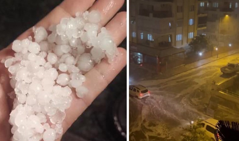 Antalya’da şiddetli yağış: Rögarlar taştı, yollarda dolu birikintileri oluştu