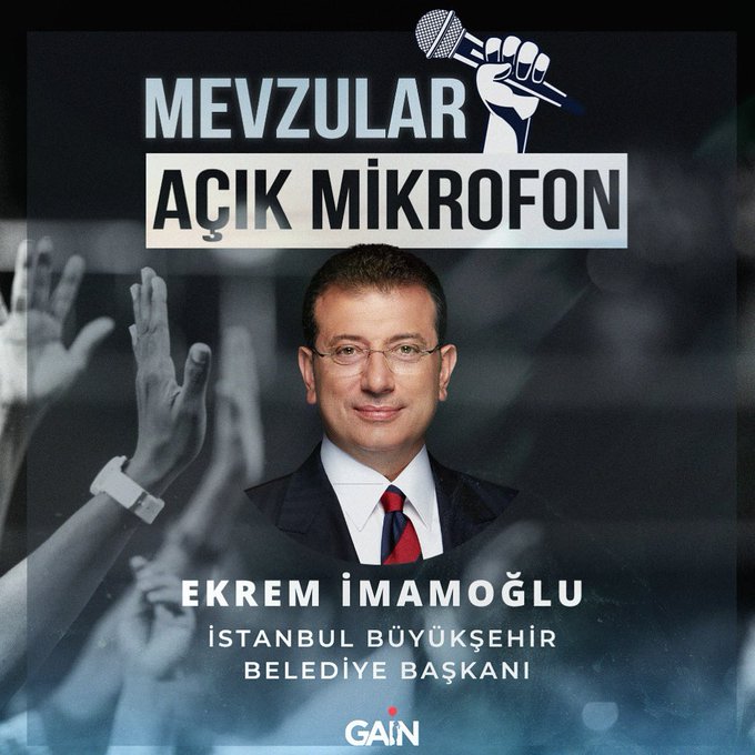 İmamoğlu, Mevzular Açık Mikrofon'un konuğu olacak