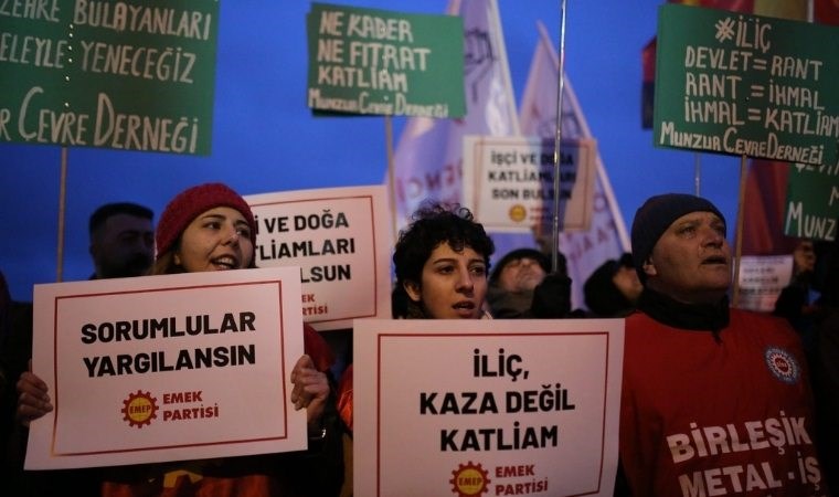 Emek ve meslek örgütlerinden 'İliç' protestosu: Felaketin tüm sorumluları hesap vermeli