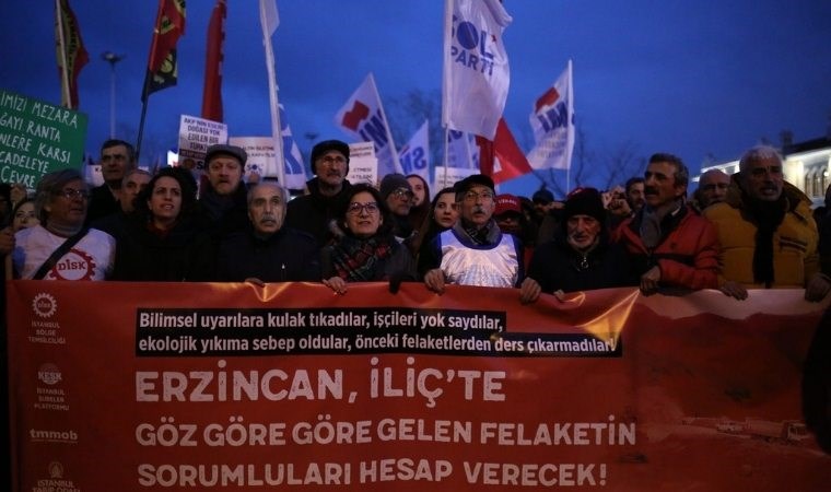 Emek ve meslek örgütlerinden 'İliç' protestosu: Felaketin tüm sorumluları hesap vermeli