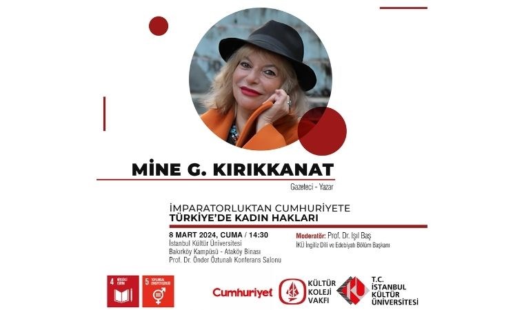 Mine G. Kırıkkanat 8 Mart'ta okurlarıyla buluşuyor