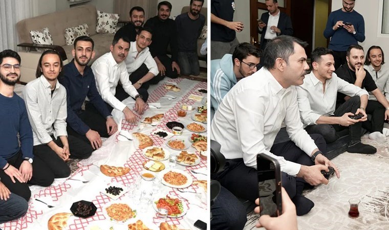 Murat Kurum ‘yer sofrasında’ sahur yaptı: Playstation ayrıntısı dikkat çekti…