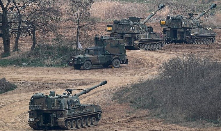 ABD ve Güney Kore’ye misilleme: Topçu tatbikatı gerçekleştirdi