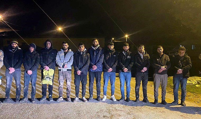 Edirne’de 11 kaçak göçmen ile 1 organizatör yakalandı