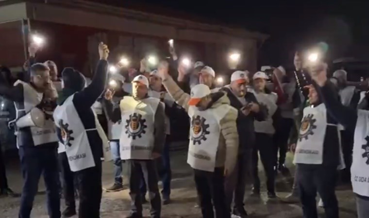 Öz Gıda İş Sendikası üyesi işçiler Lezita’da greve gitti