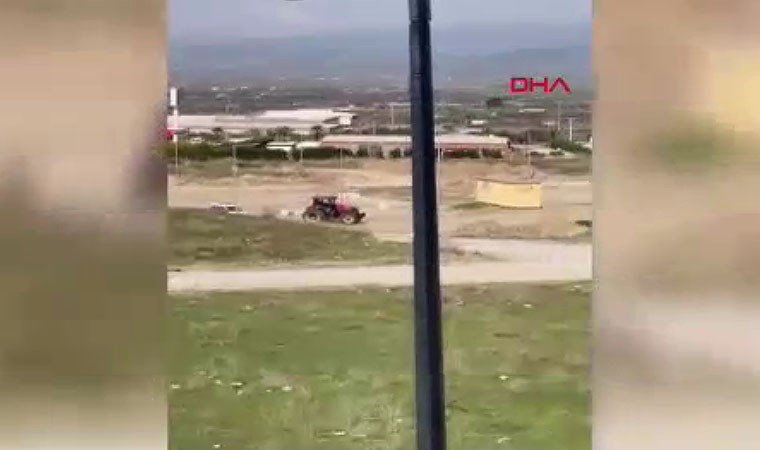 Manisa’da ‘dur’ ihtarına uymayan traktör sürücüsüne para cezası kesildi