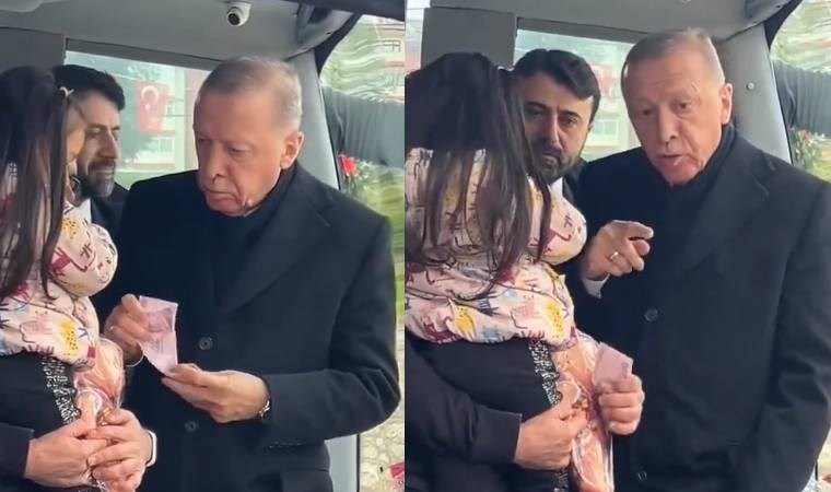 Erdoğan’dan küçük çocuğa 200 TL harçlık