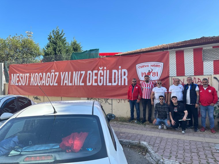 Kepezspor taraftarından protesto: Tutuklanan Kocagöz için ‘adalet’ istediler