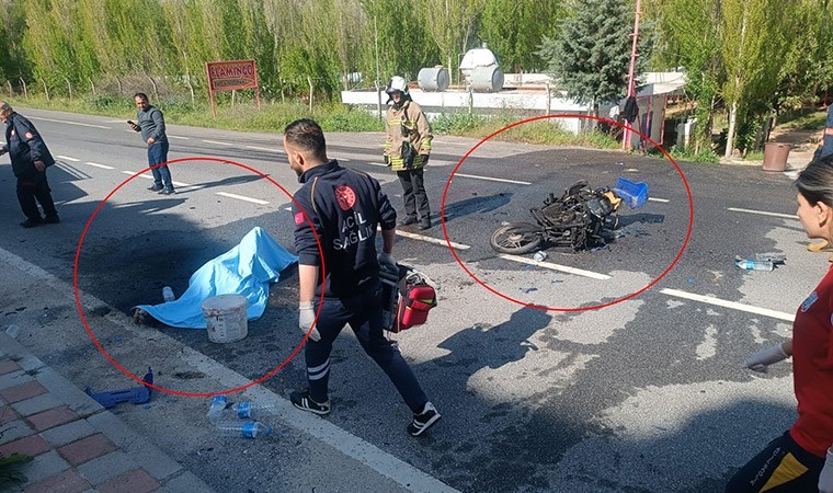 Mardin’de feci kaza: Otomobille çarpışıp alev alan motosikletin sürücüsü öldü