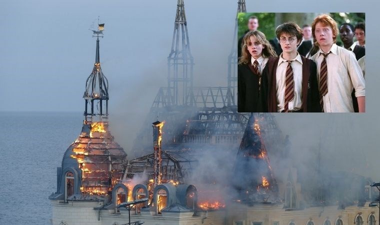 Rusya hedef aldı: ‘Harry Potter Kalesi’ kül oldu