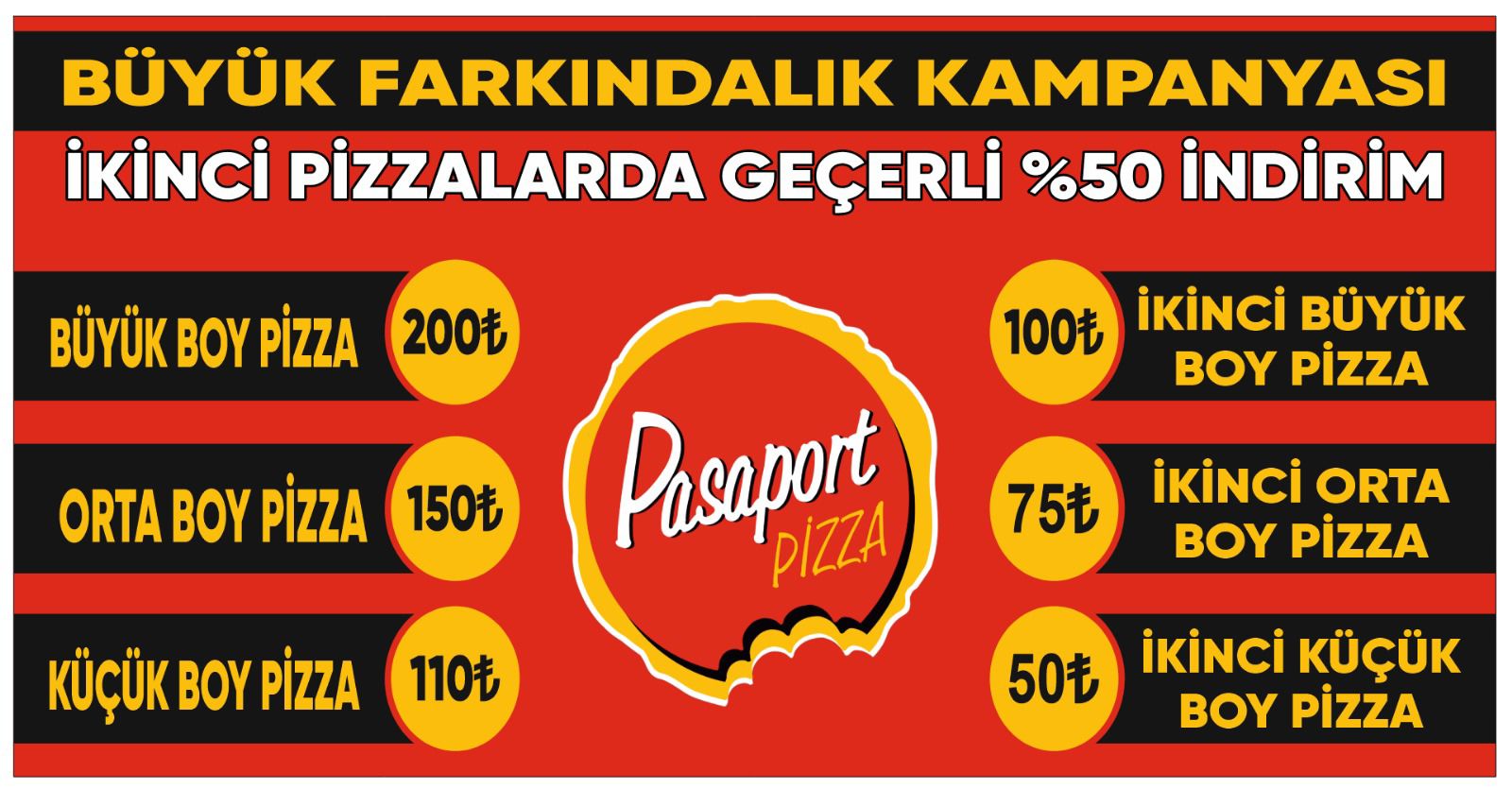 Küçükçekmece Pasaport Pizza’nın Farklı Boyut Seçenekleri
