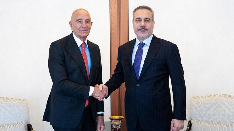 Dışişleri Bakanı Hakan Fidan, ABD Temsilcisi Tom Barrack ile Görüştü