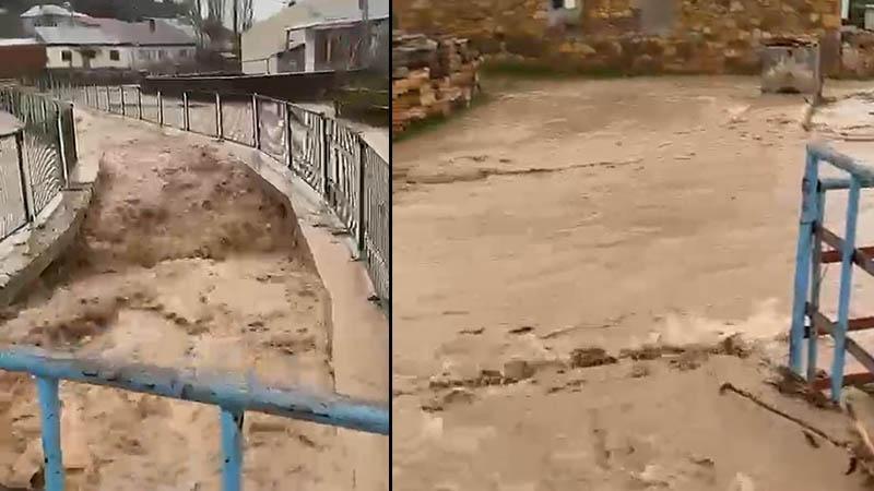 Sivas’ta Sağanak Sonrası Taşkın: Köprü ve Yollar Sular Altında