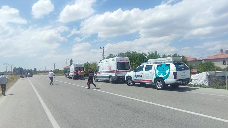 Doğantarla köyü yakınlarında iki araç çarpıştı: 6 yaralı
