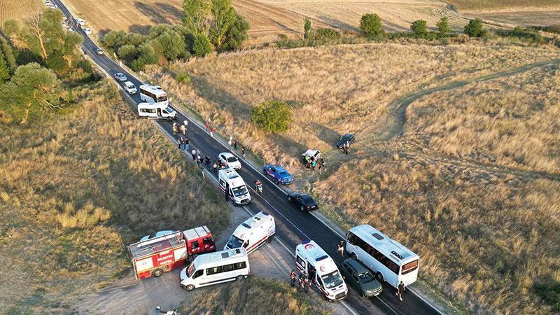 Edirne’de zincirleme kaza: 6 yaralı