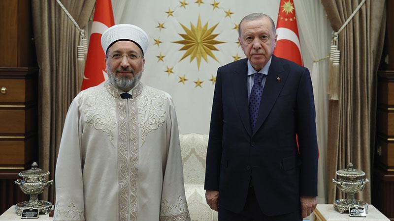 Erdoğan, Diyanet İşleri Başkanı Safi Arpaguş’u kabul etti