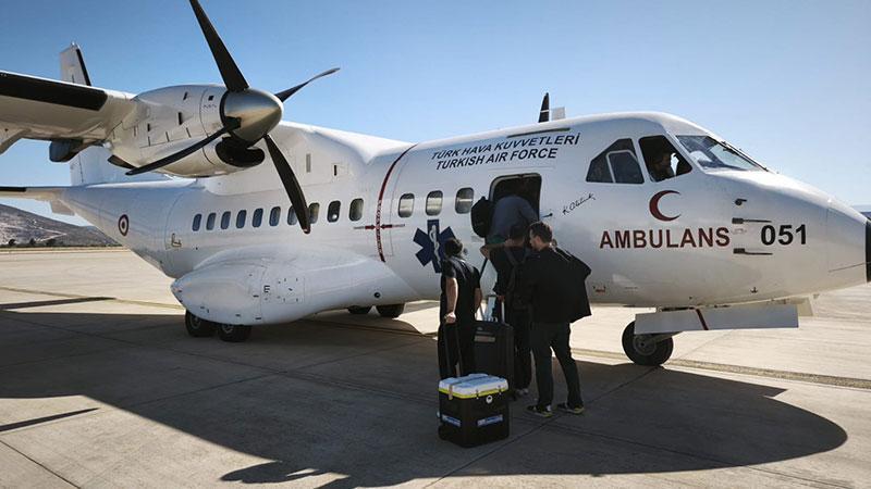 MSB: Karaciğer grefti ambulans uçakla Muğla’dan Ankara’ya ulaştırıldı