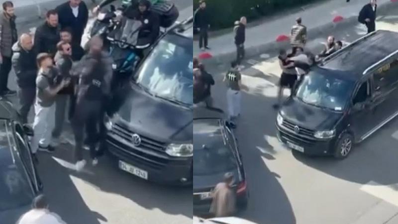 Bayrampaşa’da yol verme tartışması kavgaya dönüştü: O anlar kamerada